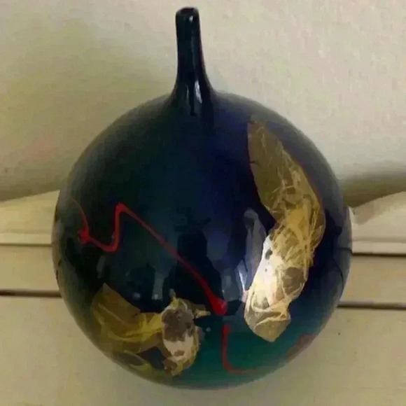 vintage signed peter collis hand made studio pottery vase new zealand - Picture 2 of 9